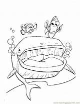 Nemo Finding Pages Coloring Whale Shark Pinocchio Printable Monstro Sheet Template Colouring Disney Print Comments sketch template