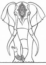 Elephant Extraordinaire Bestiaire Coloriage Coloriages sketch template