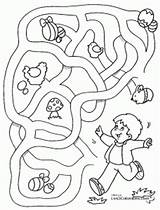 Labyrinths Coloring Pages Kids Color Print Easter Printable sketch template