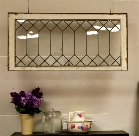 Found In Ithaca Antique Leaded Glass Window Pane Sold