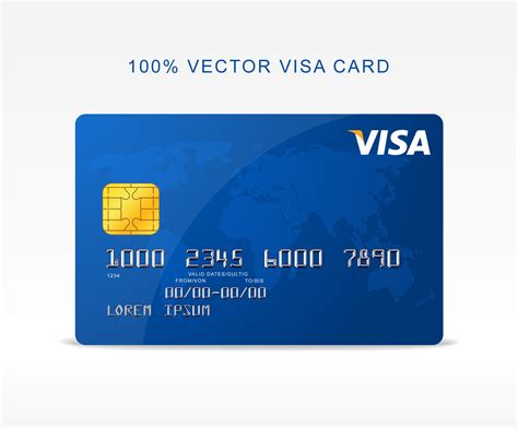 freebie vector visa credit card behance