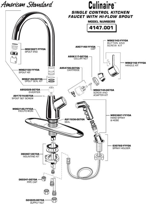 culinaire single control kitchen faucet parts diagram model faucets reviews list moen kitchen