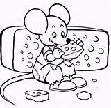 Coloring Cheese Pages Mouse Chuck Kids Printable Getcolorings Color sketch template
