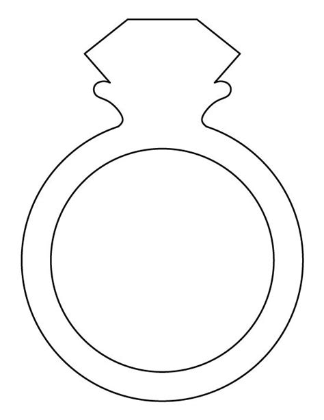 diamond ring pattern   printable outline  crafts creating