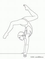 Coloring Gymnastics Pages Printable Cartwheel Library Clipart sketch template