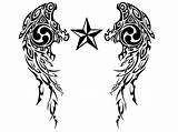 Star Tribal Tattoo Nautical Designs Stars Wings Coloring Tattoos Pages Deviantart Awesome Cliparts Clipart Dragon Outline Swirls Library Print Tattoomagz sketch template