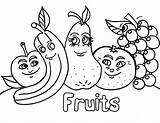 Salad Coloring Pages Fruit sketch template