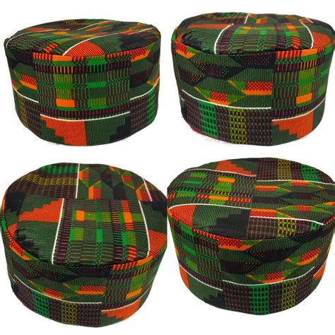 pin  traditional kente kofi hat black history month cap