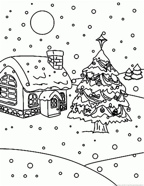 landscape coloring pages part  christmas coloring pages christmas