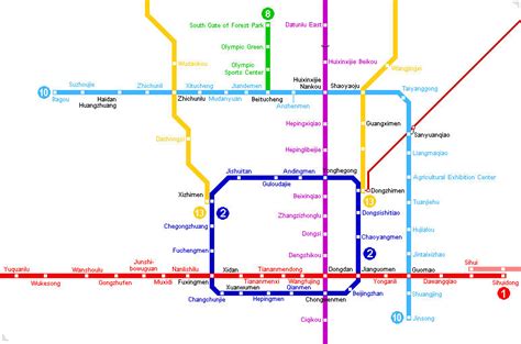 beijing subway map  china