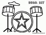 Drum Drawing Coloring Musical Music Instruments Kids Set Pages Instrument Kit Note Drums Drawings Clipart Outline Clip Boys Color Easy sketch template