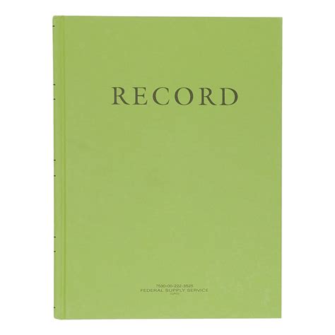Green Military Log And Record Book — 8 X 10 1 2 — Nsn 7530 Free