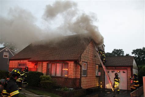 malverne firefighters put  house fire sparked  lightning