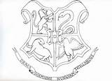 Hogwarts Crest Potter Harry Coloring Pages Gryffindor Drawing Outline Ravenclaw Houses Drawings Clipart Colouring Printable Color Print House Castle Getdrawings sketch template