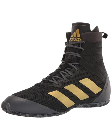 adidas speedex 18 boxing shoe in black gold metallic carbon black lyst