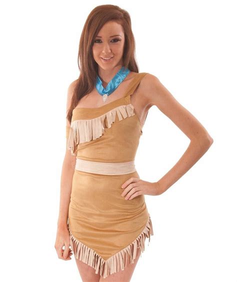 Ladies Sexy Luxury Pocahontas Indian Halloween Fancy Dress