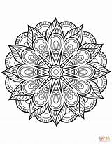 Mandala Coloring Pages Flower Choose Board Tegninger sketch template