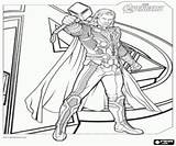 Thor Asgard Coloring Crown Prince Printable Game sketch template