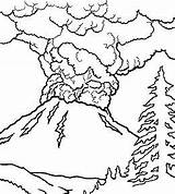 Pages Fire Coloring Forest Disasters Active Volcano Coloringpagesonly sketch template
