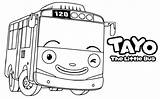 Coloring Tayo Bus Pages sketch template