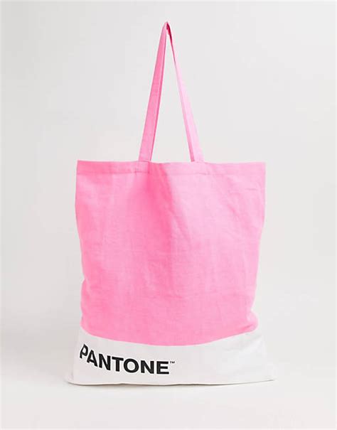 bershka  pantone tote bag  pink asos