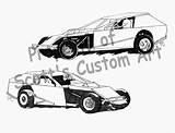 Modified Coloring Pages Imca Dirt Car Race Template Track Racing sketch template