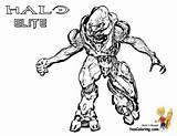 Halo Coloring Elite Pages Getcolorings Color sketch template