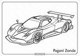 Pagani Zonda sketch template