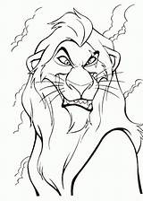 Lion King Scar Coloring Pages Pencil Drawing Getdrawings sketch template