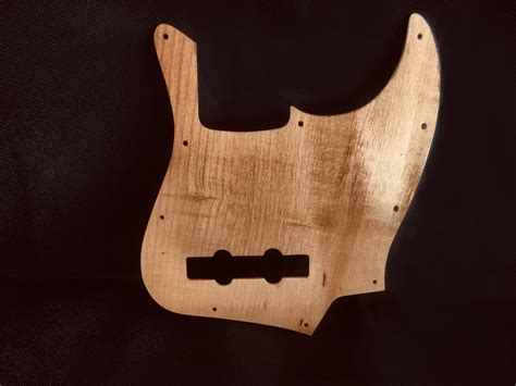 wood pickguard maple pickguard  fender jazz bass custom etsy