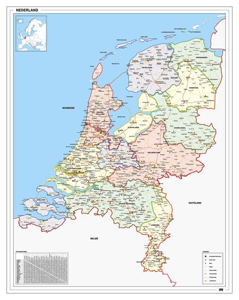 frisse landkaart van nederland  kaarten en atlassennl