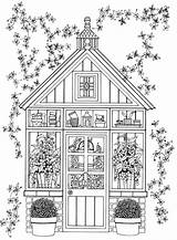 Coloring Pages Cute Adult Greenhouse Books Adults Garden Stress Designs Kids Help Whimsical Detailed Gardens Haven Creative Time sketch template