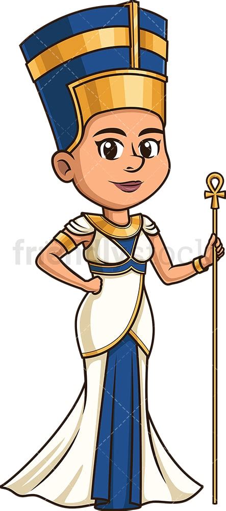 Ancient Egyptian Queen Cartoon Vector Clipart Friendlystock