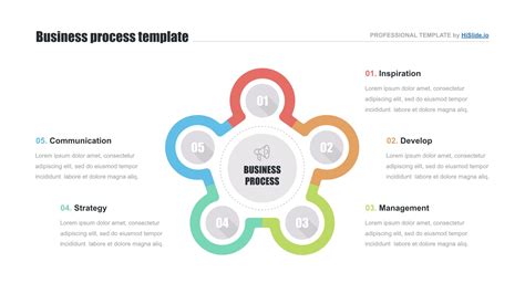 circular process flow diagram  infographic templates