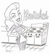 Bewitched Pencil Tv Samantha Series Dvd Show Opening Cartoon Enjoying Sketch Based Ve Classic Been Kitchen sketch template