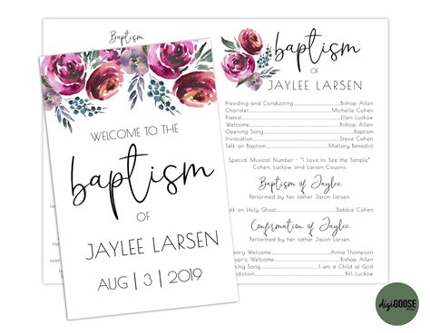 lds baptism program template  printable word searches