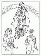 Spiderman Coloring Cartoon Pages Online Color sketch template