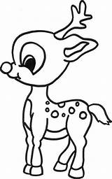 Rudolph Outline Reindeer Red Nosed Clipartmag Cliparts Coloring sketch template