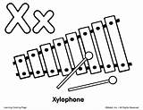 Xylophone Coloring Getcolorings Color sketch template