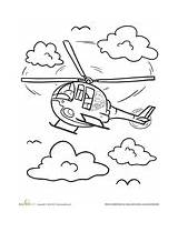 Coloring Afkomstig Van Education Helicopter sketch template