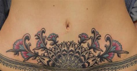 Stomach Piece Scar Cover Up By Jeremiah Loui Iron Works Tattoo