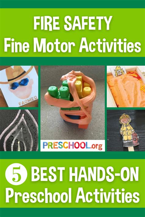 fine motor activities  fire safety preschool theme