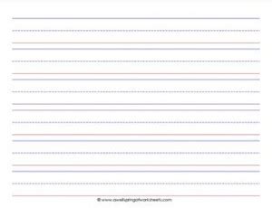 primary lined landscape paper  tall lines  wellspring