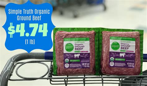 Simple Truth Organic Ground Beef Only 4 74 Per Lb At Kroger Kroger