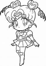 Sailor Moon Chibi Pages Coloring sketch template