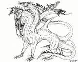 Hydra Coloring Dragon Pages Drawing Sketch Adult Colouring Drawings Color Printable Deviantart Godzilla 57kb 800px Para Getdrawings Printablecolouringpages Salvo sketch template