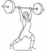 Pesi Sollevamento Verschiedene Sportarten Gewichtheben Malvorlage Misti Kategorien Disegnidacolorare Misto sketch template