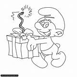 Coloring Pages Smurf Printable Smurfs Christmas Popular sketch template