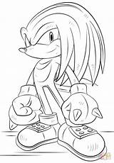 Knuckles Pages Coloring Classic Sonic Tails Exe Echidna Template Mario Amy sketch template