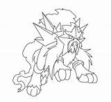 Pokemon Entei Coloring Pages Lineart Drawing Legendary Deviantart Print Printable Popular sketch template